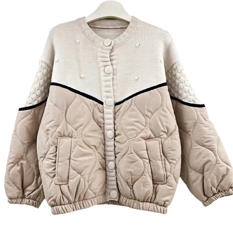 Sarah Sweater Top Puffer Jacket