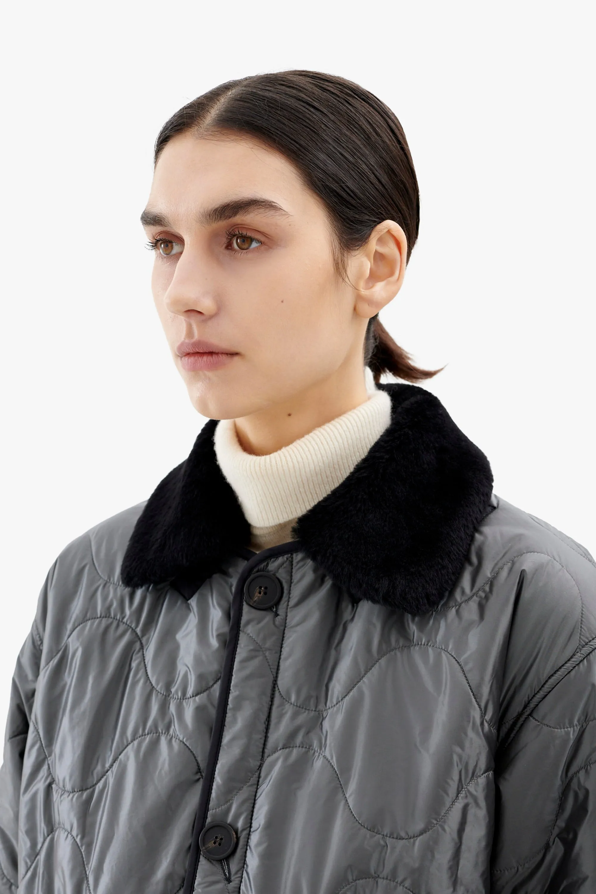 Shearling Collar - Midnight