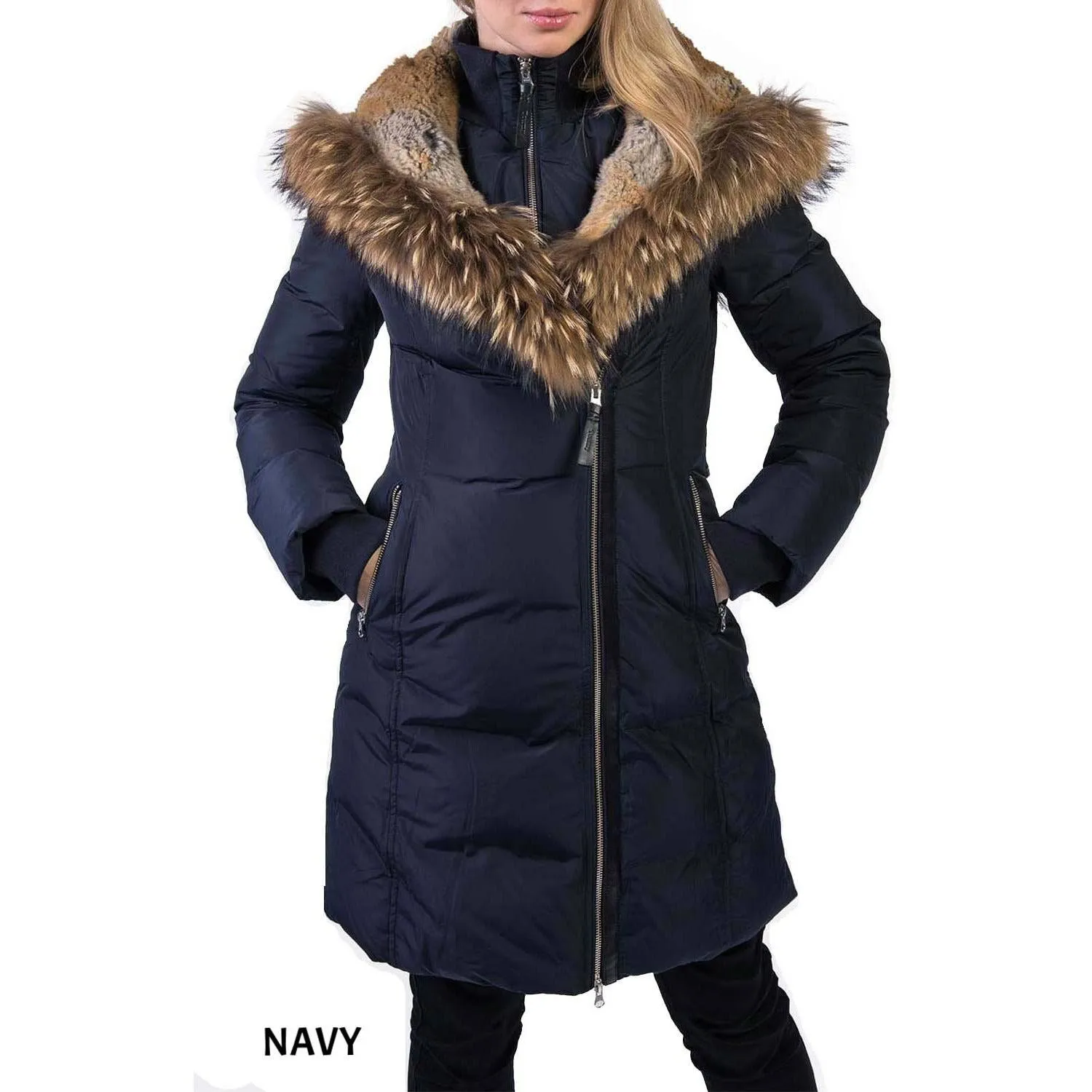 TOWMY BY SNOWIMAGE Down Coat with Real Fur