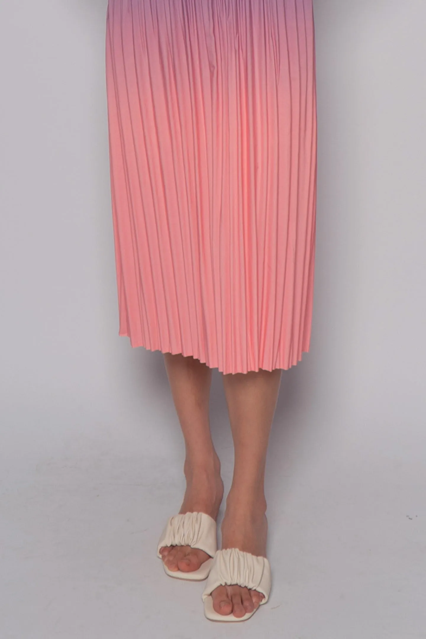 Voon Pleated Dress in Sugar Gradient